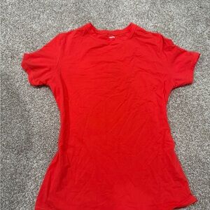 SKIMS Red Short Sleeve Tee